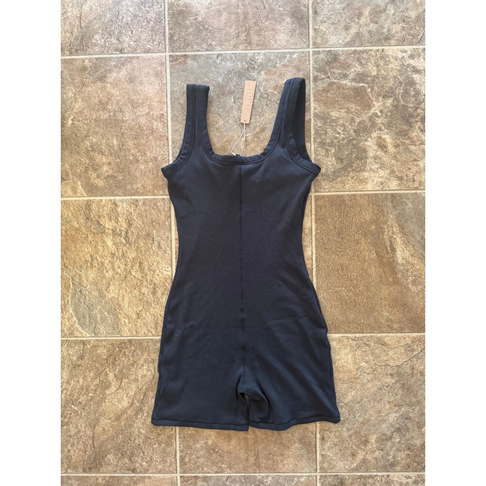 Skims Cotton Rib Onesie Soot Size Small - Picture 7 of 10